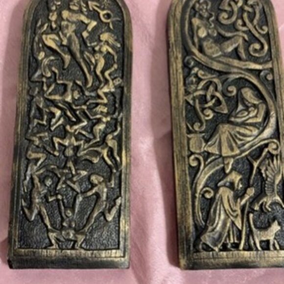 Vintage Polyresin plaques: "Lord of the Dance” & “Maid, Mother, and Crone” - Picture 8 of 8